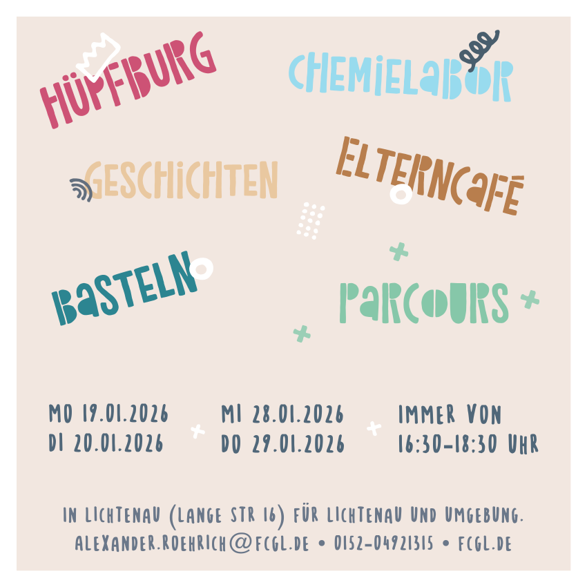 Indoor Spielplatz Flyer Rückseite